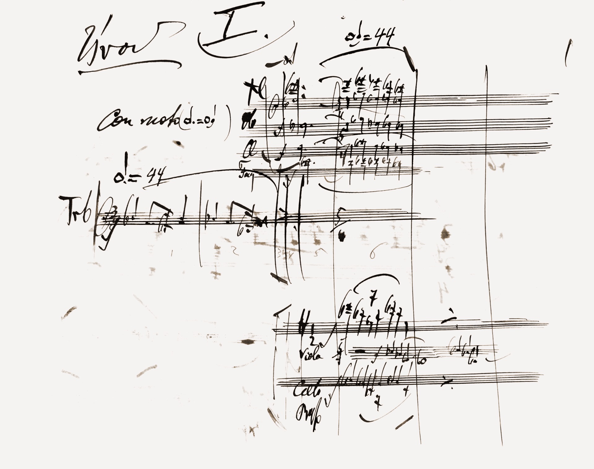 Janáček's manuscript for the Glagolitic Mass © Moravian Museum