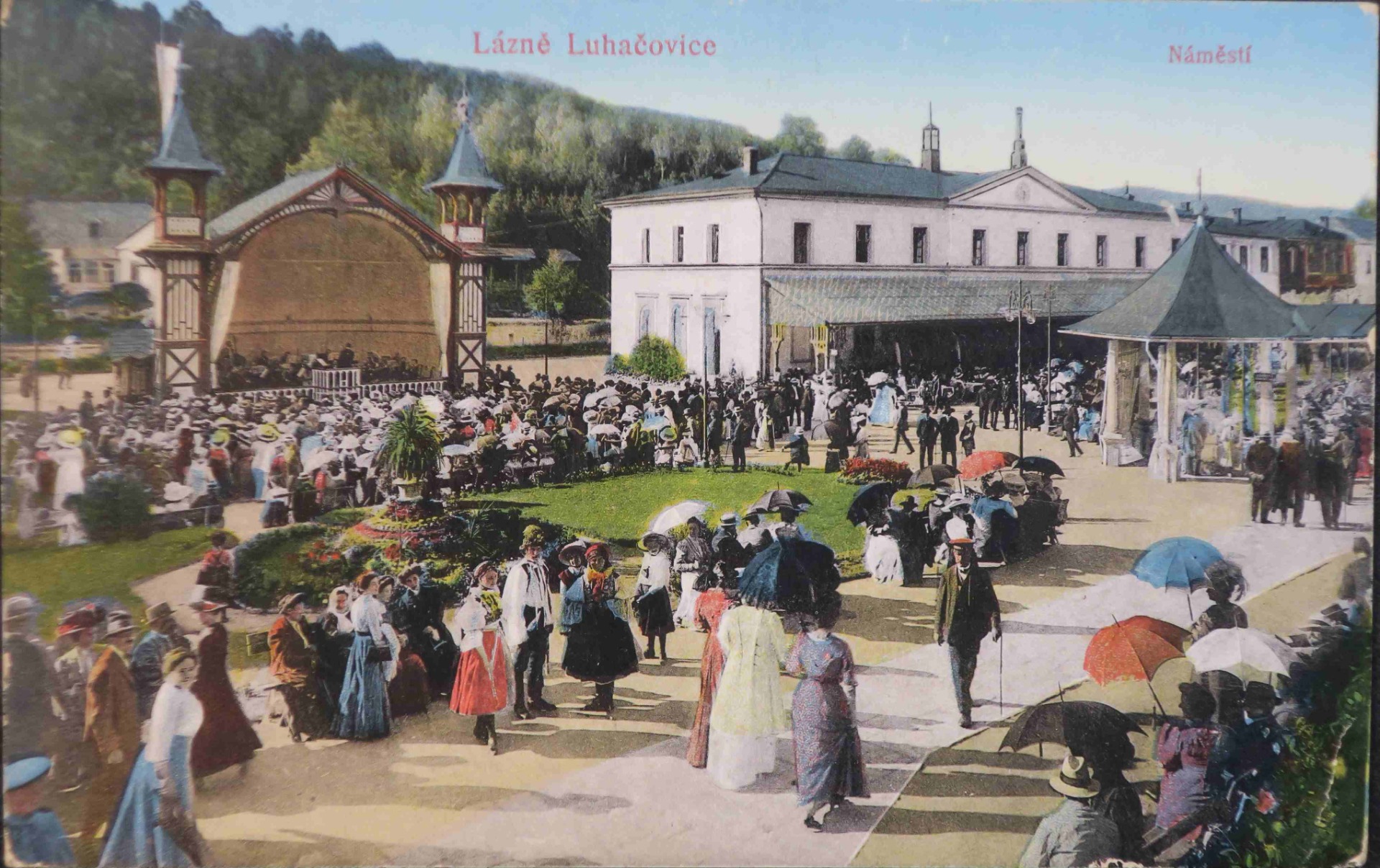 Pohlednice lázní Luhačovice v roce 1910 © Archiv JZ